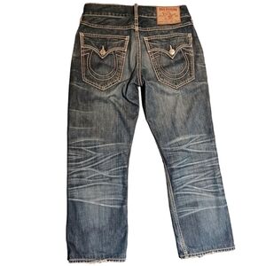 RARE True Religion Ricky boot cut wide straight leg Jeans
